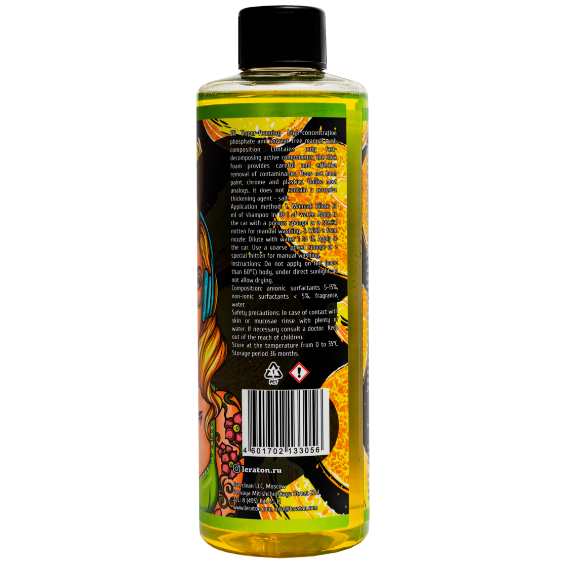 Шампунь для ручной мойки LERATON A3 Сладкие дыньки (Sweet melons) 473мл.