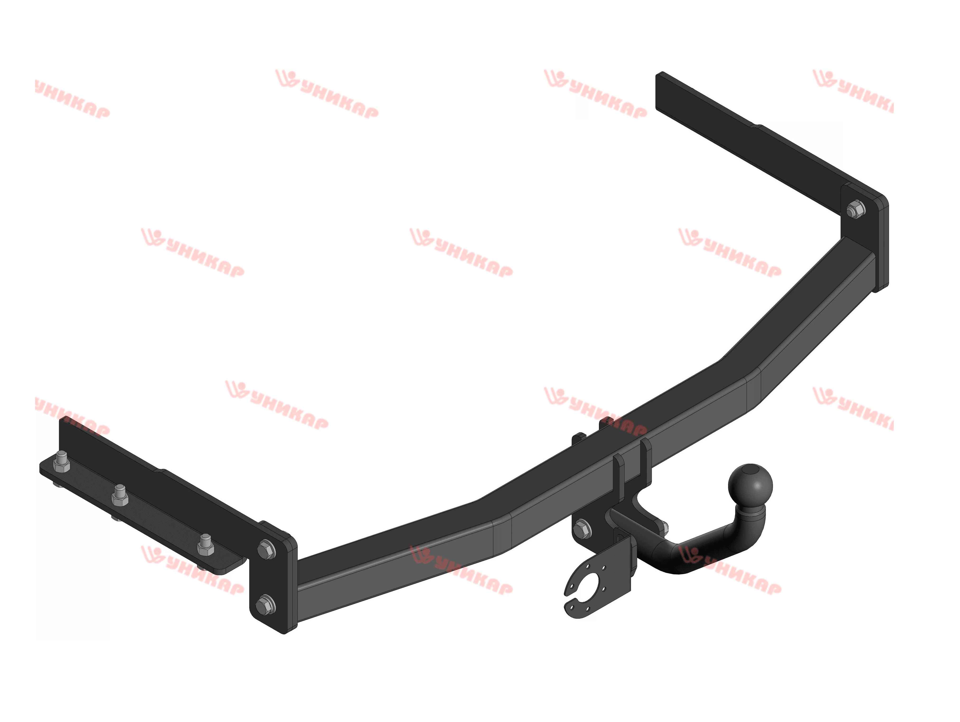 Фаркоп Уникар 01024A для Nissan Note Е11 2005-2013, съемный шар (тип А)