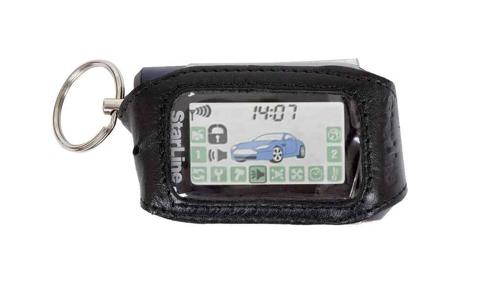 Чехол для брелока StarLine A-серия кожа, черный (оригинал)