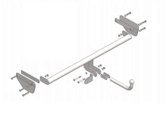 Фаркоп Leader Plus V127-A для Volkswagen Teramont 2017-..., условно съемный шар (тип A)