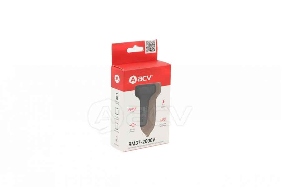ACV RM37-2006V вольтметр черный с 2USB/2A ACV RM37-2006V вольтметр черный с 2USB/2A