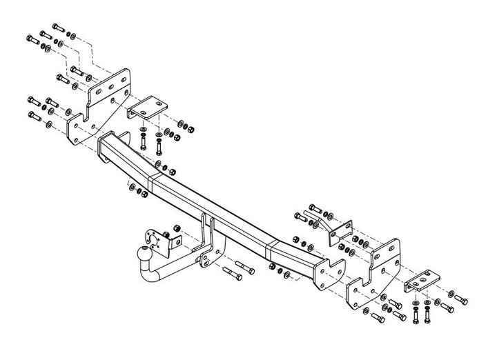 Фаркоп AvtoS IF 01 для Infiniti FX 37 (2010-2014)/QX 70 (2014-...), условно съемный шар (тип A)