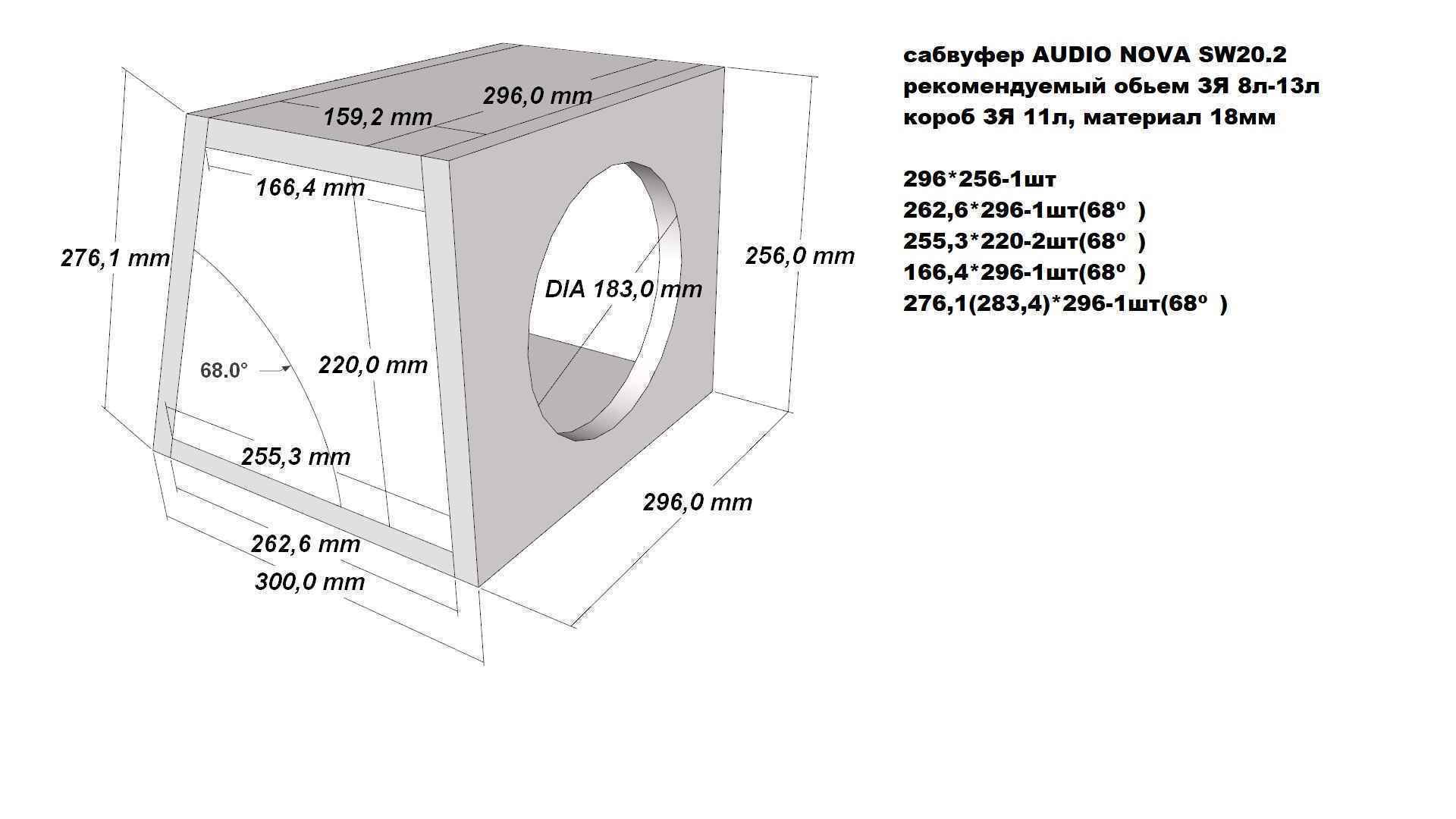 AUDIO NOVA SW20.2 сабвуфер