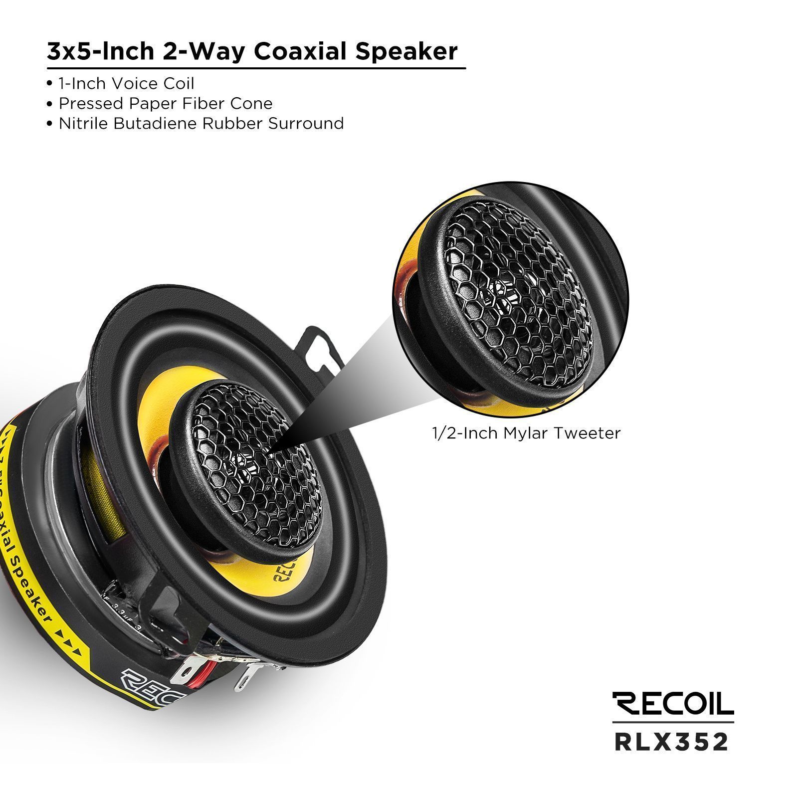 Recoil Audio Yellow RLX352, коаксиальные динамики Recoil Audio Yellow RLX352, коаксиальные динамики