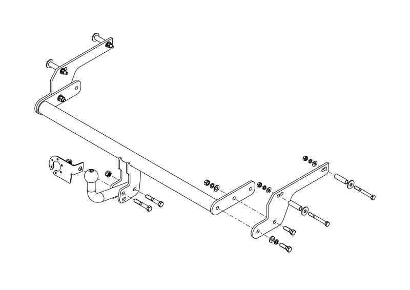 Фаркоп AvtoS RN 15 для Renault Logan I 2004-2014, Logan II 2014-..., Sandero 2014-..., Sandero Stepw