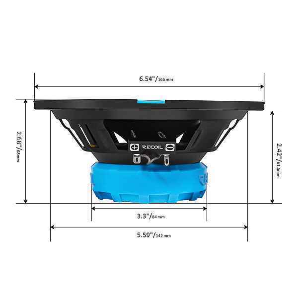 Recoil Audio Blue RCX65 Coax, коаксиальные динамики Recoil Audio Blue RCX65 Coax, коаксиальные динамики