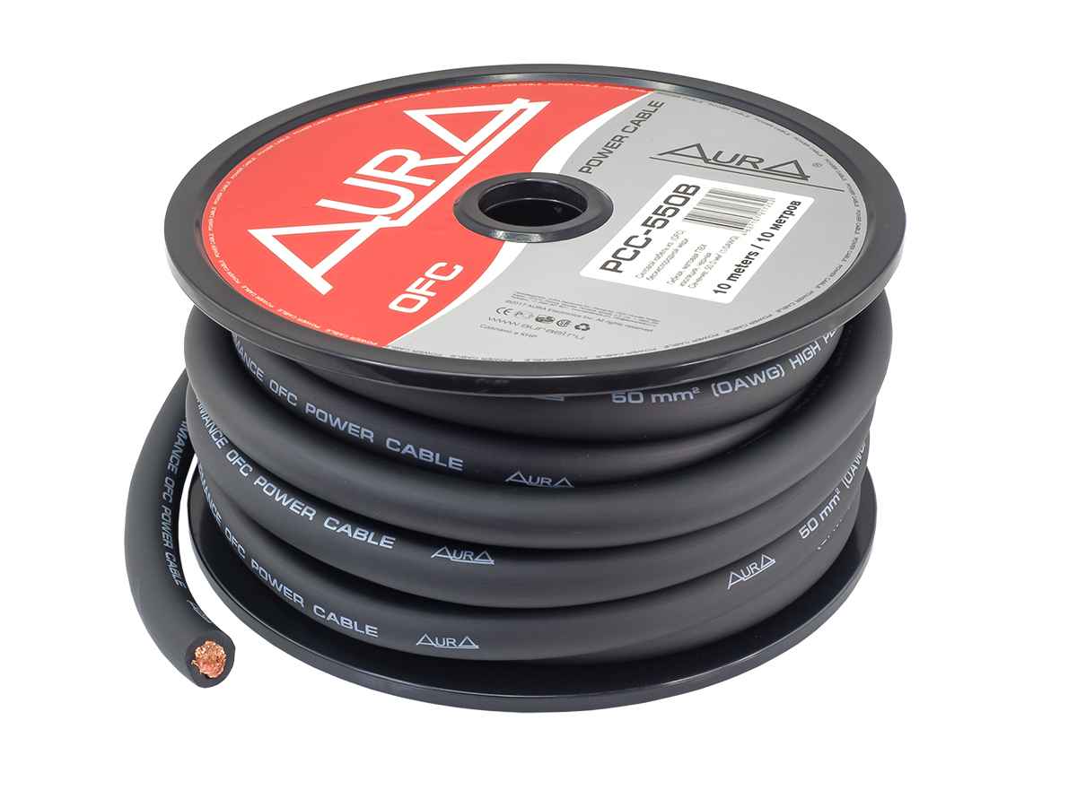 Aura РCC-550B Кабель силовой черный 0GA OFC