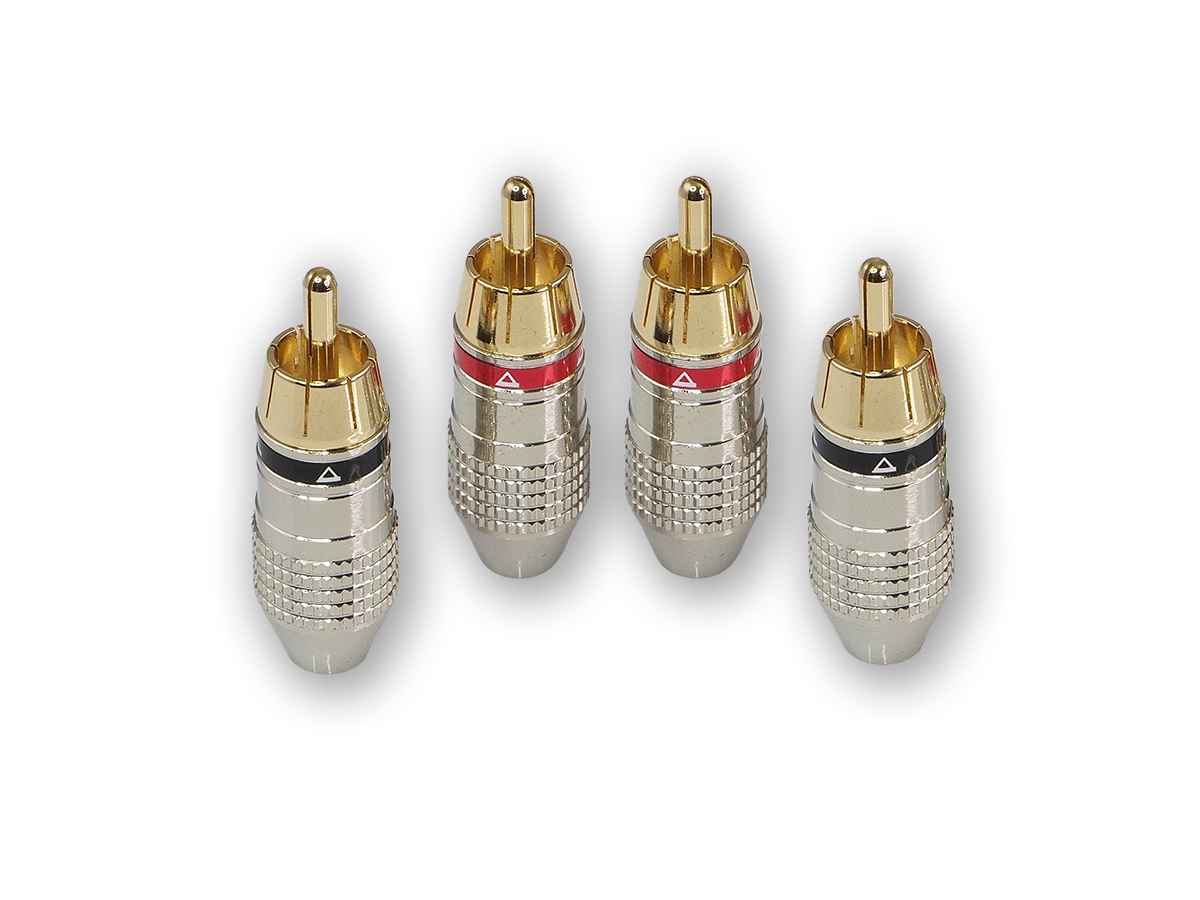 Aura RCA-P612 RCA коннектор, 6 мм вход, (4 шт)