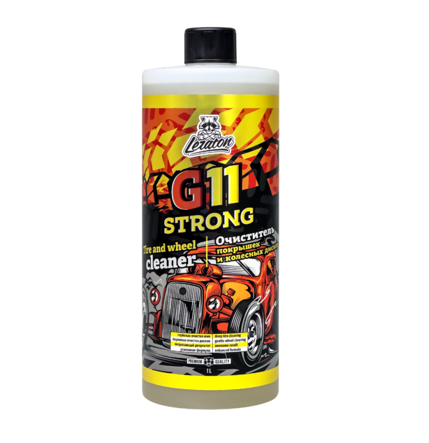 Leraton G11 STRONG, 1л, высококонцентрированный очиститель покрышек и колесных дисков