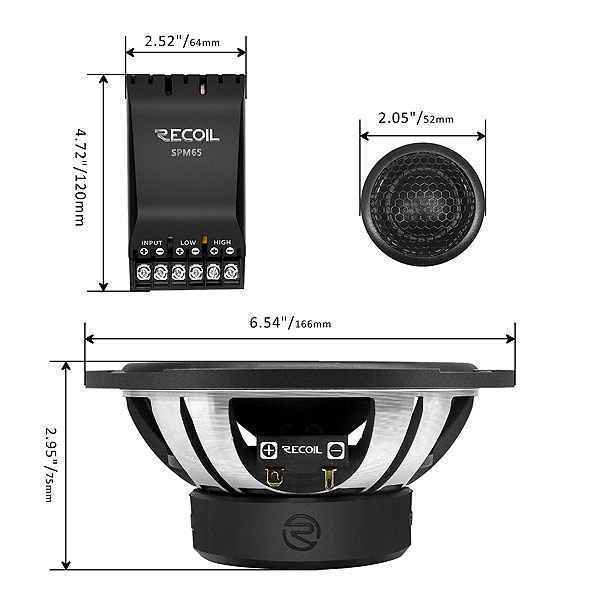 Recoil Audio Black SPM-65, компонентная акустическая система