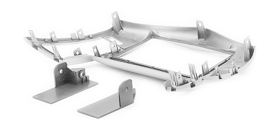 Переходная рамка для Chevrolet Cruze 08-12 2DIN серебристая