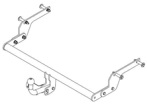 Фаркоп AvtoS RN 15 для Renault Logan I 2004-2014, Logan II 2014-..., Sandero 2014-..., Sandero Stepw