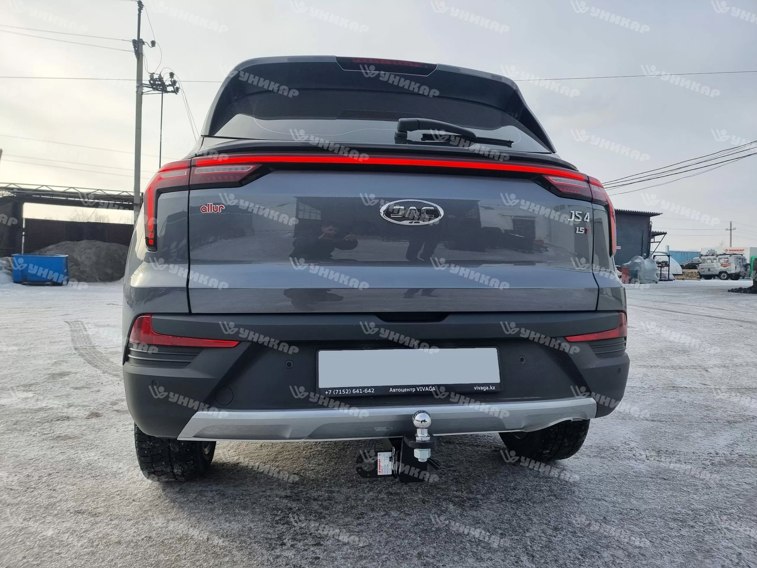 Фаркоп Уникар 01021А для JAC JS4 I поколение, Москвич 3 2002-..., быстросъемный шар (тип Е)