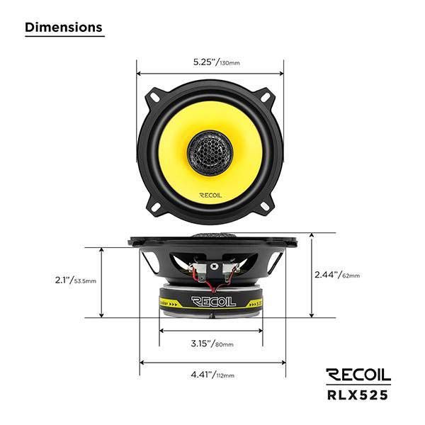 Recoil Audio Yellow RLX-525, коаксиальные динамики Recoil Audio Yellow RLX-525, коаксиальные динамики