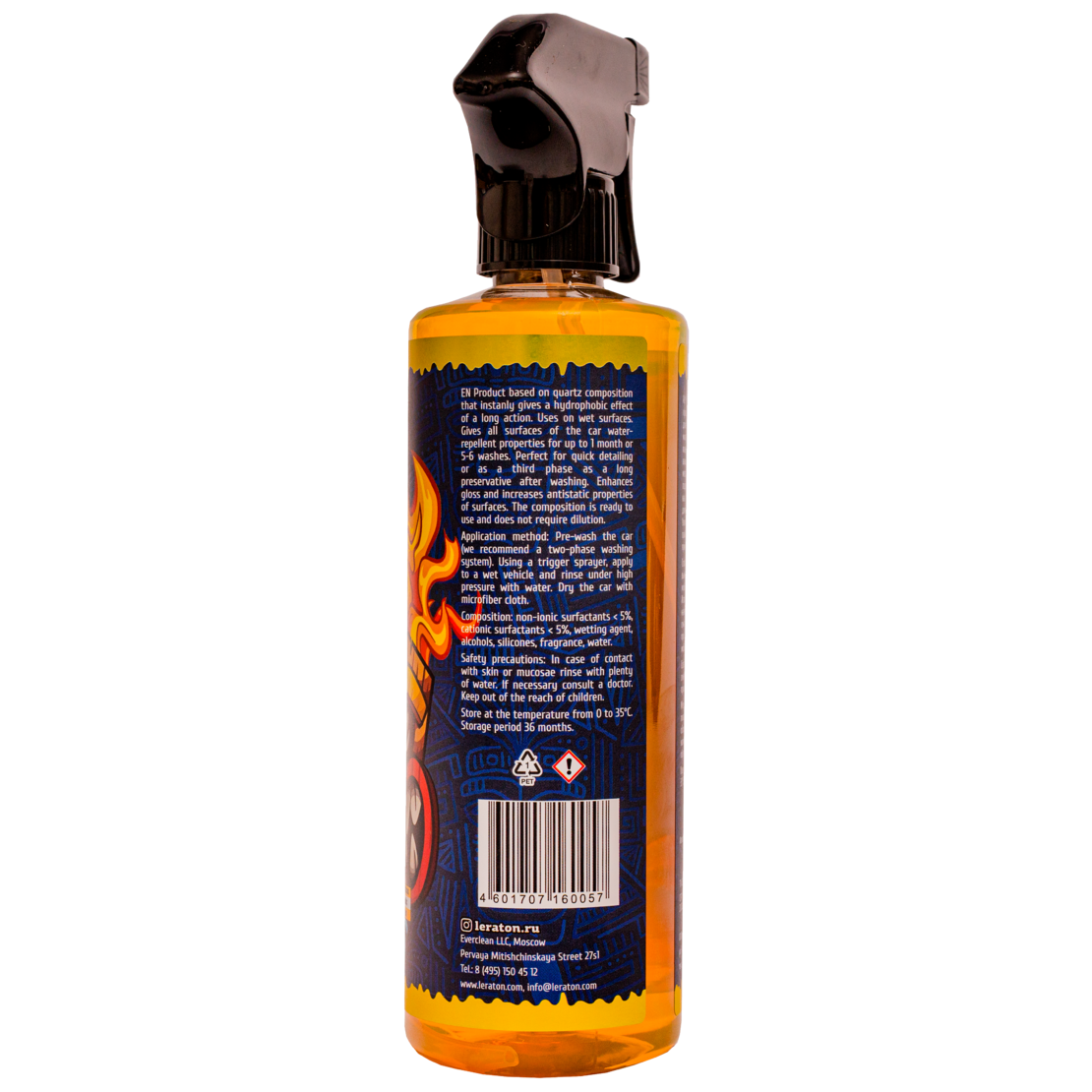 Кварцевый состав для быстрого блеска и гидрофоба LERATON S6 473мл.