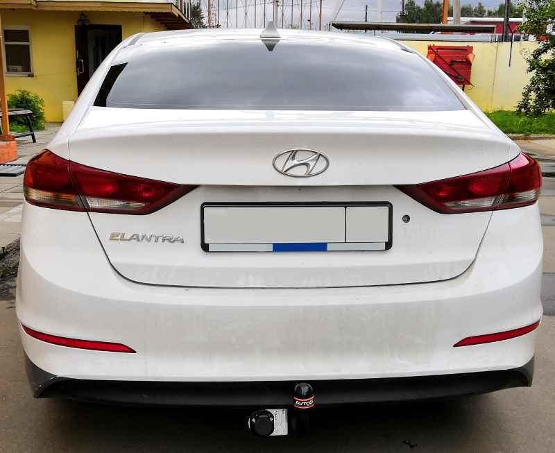 Фаркоп AvtoS HY 34 для Hyundai Elantra 2016-2019, условно съемный шар (тип A)
