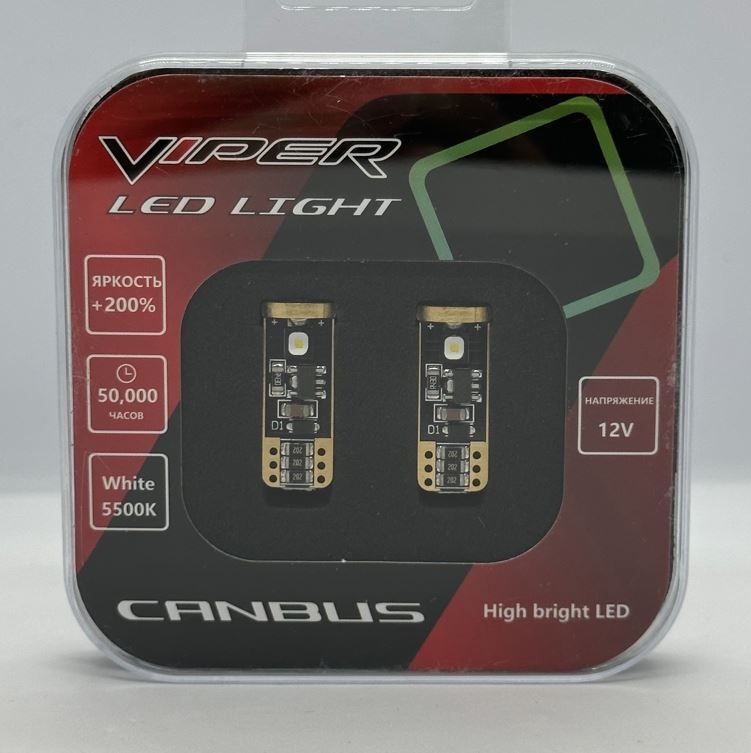 LED VIPER T10 3838 3SMD Canbus, лампы LED