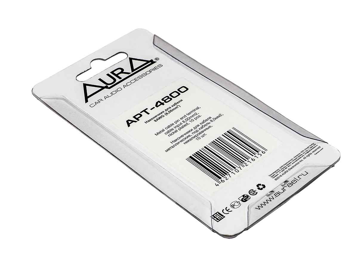 Aura APT-4800 Наконечник кабельный, никель 8AWG (10шт)