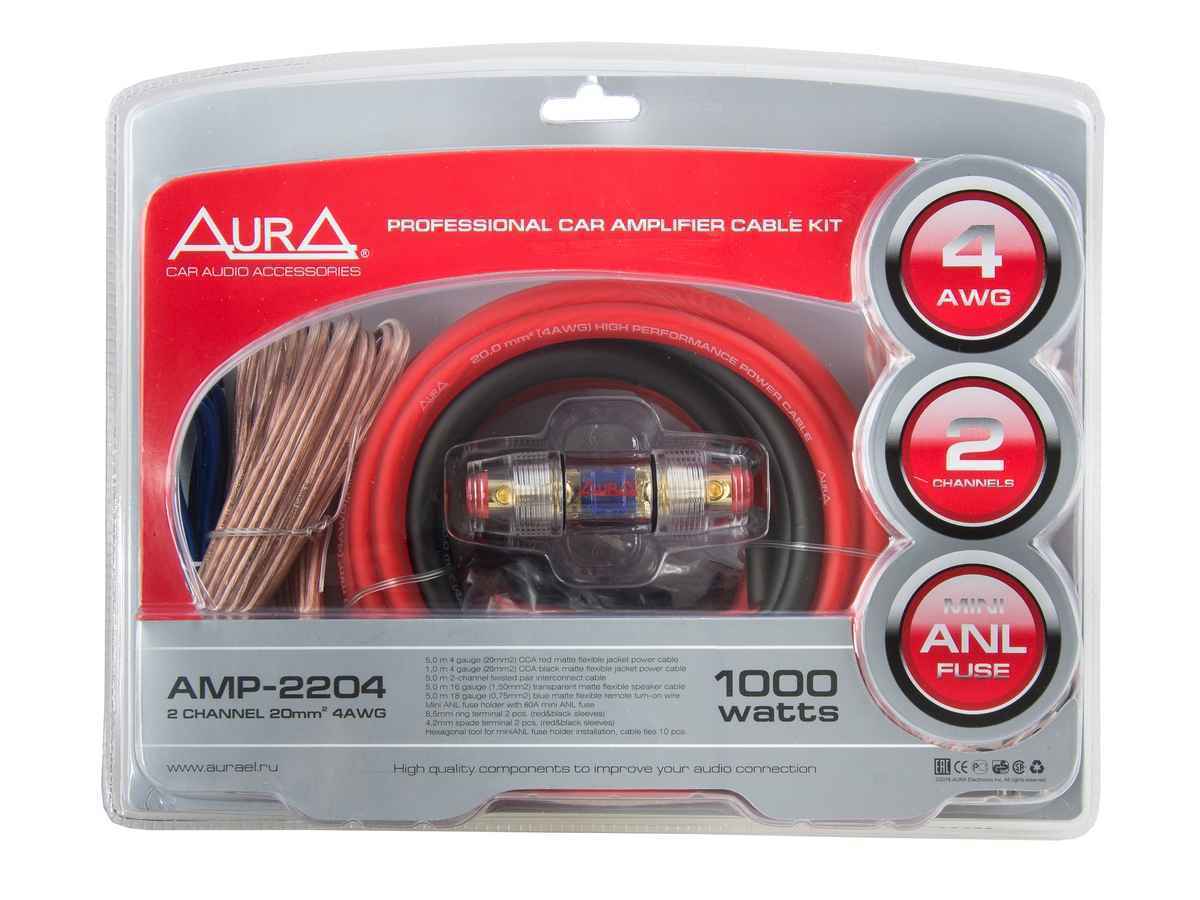 Aura AMP-2204 Комплект кабелей для усилителя Aura AMP-2204 Комплект кабелей для усилителя