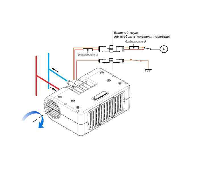 Дополнительный отопитель Zenith 2 12В, ГР D=16 мм, с решеткой