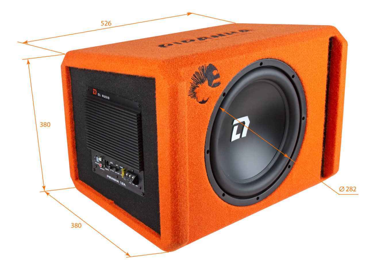 DL Audio Piranha 12A Orange V.2 сабвуфер активный