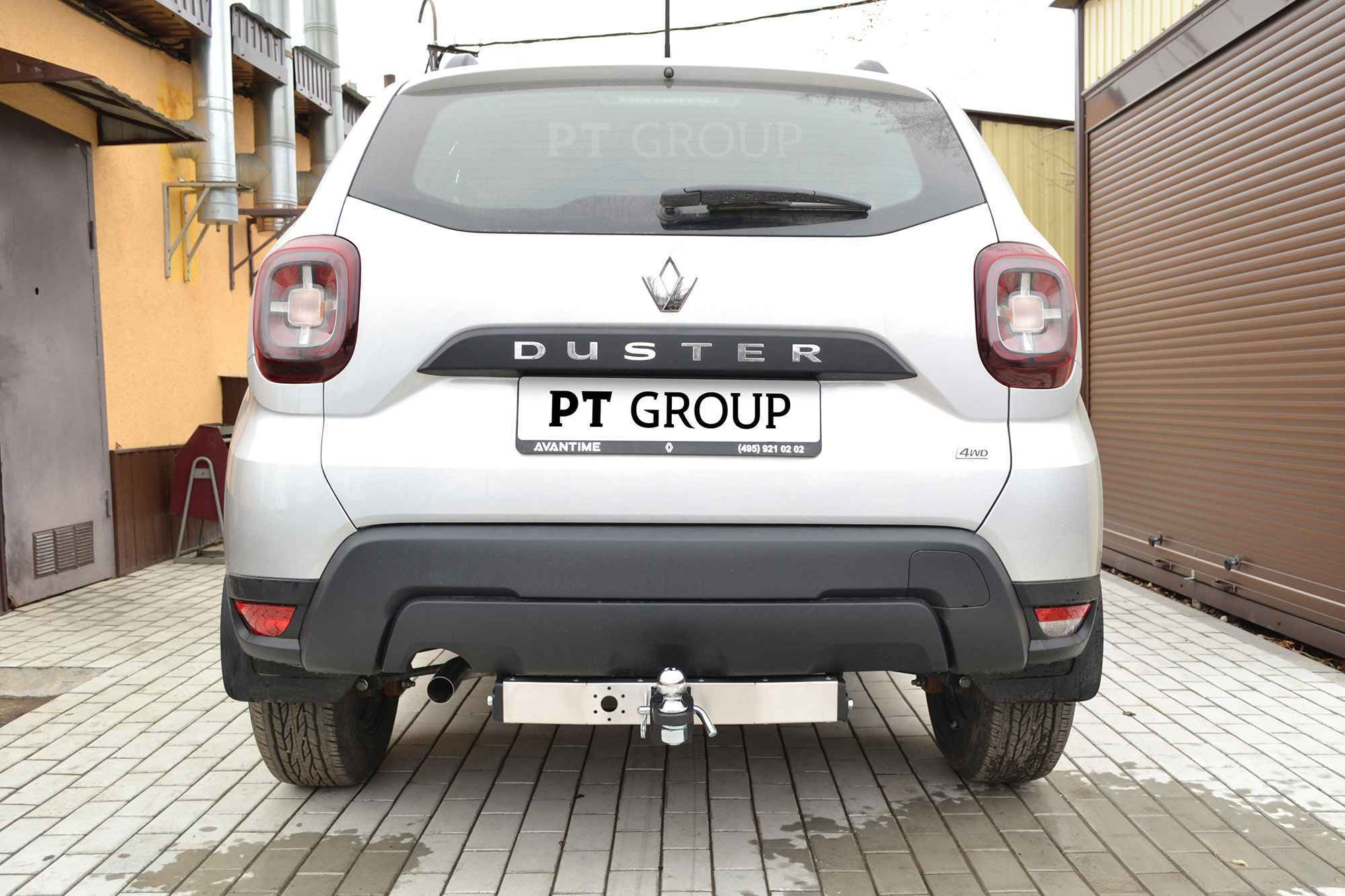 Фаркоп ПТ ГРУПП RDU-21-991124.00 для Renault Duster 2021-... с нерж.накладкой, быстросъемный шар (ти