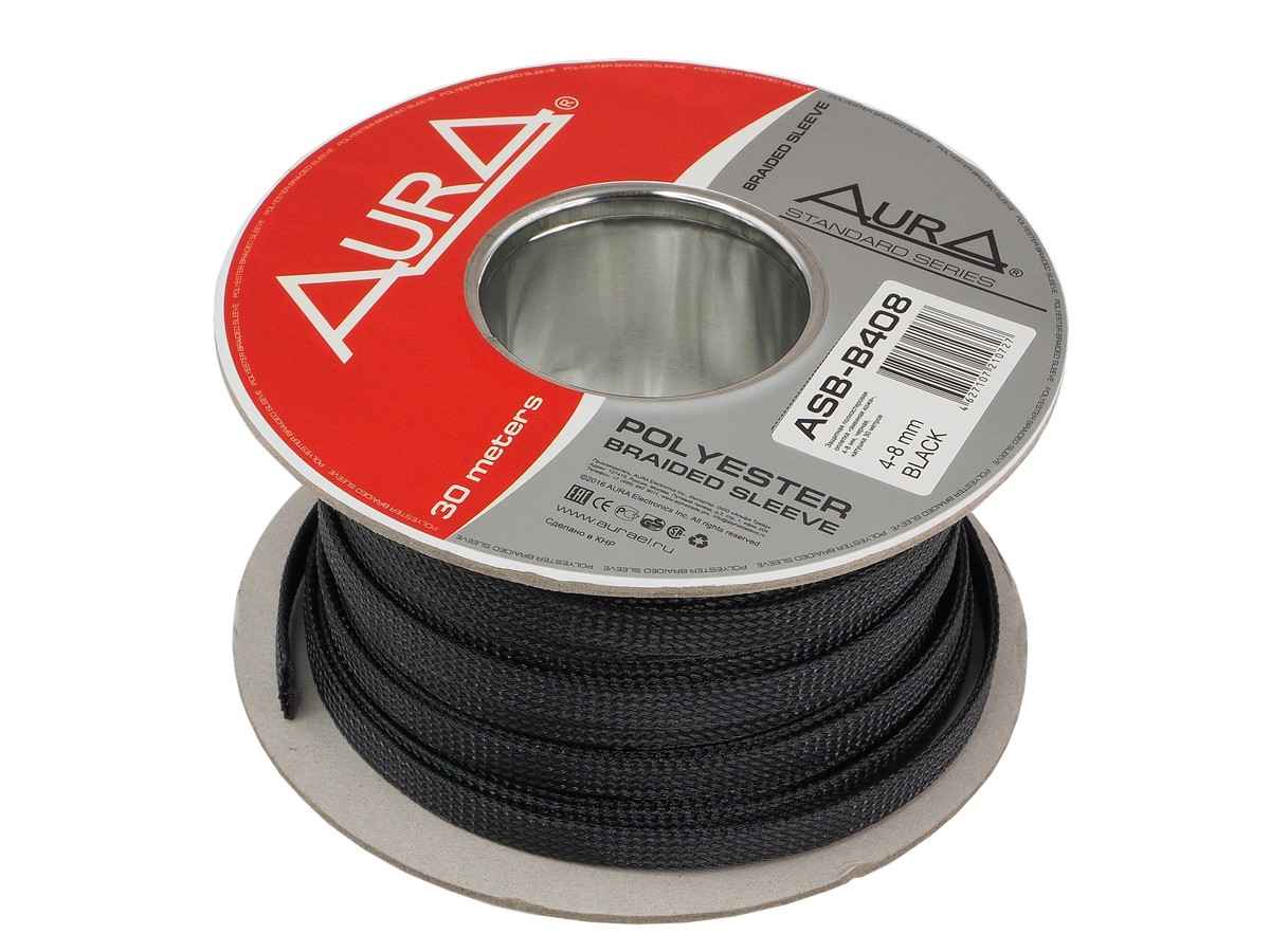 Aura ASB-B408 Защитная оплетка полиэстер 4-8мм черная