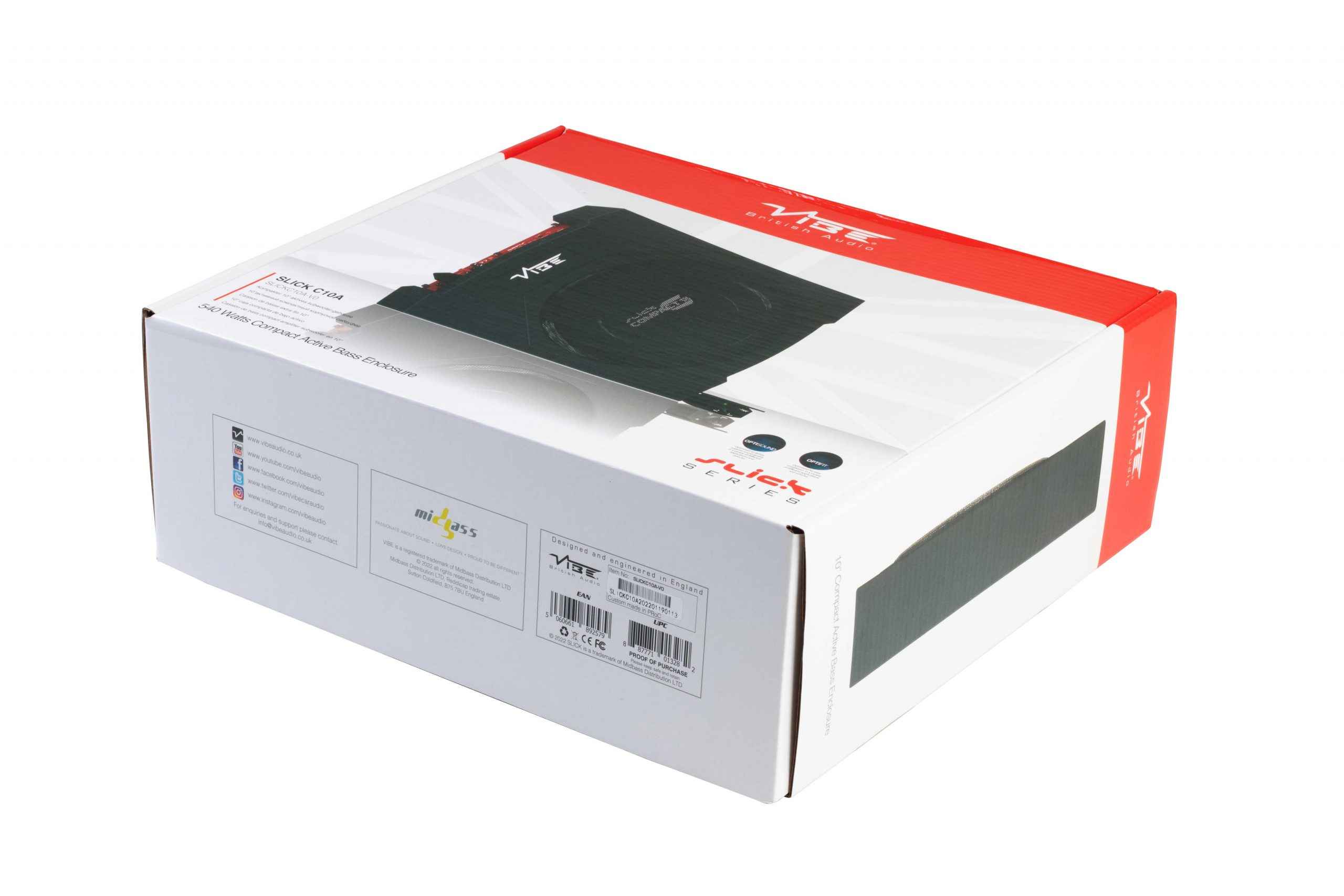 VIBE SLICKC10A-V0, сабвуфер корпусной активный под сидение