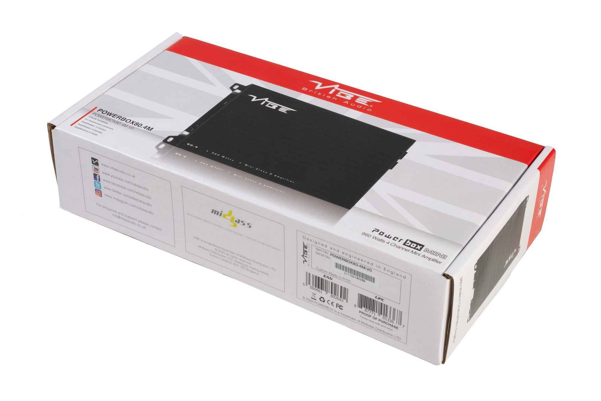 Vibe POWERBOX80.4M-V0, усилитель
