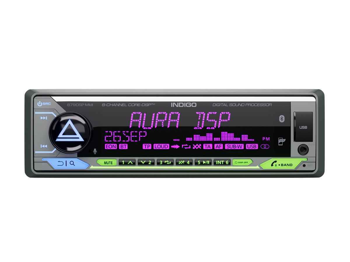 Aura INDIGO-879DSP MKII BT/USB/FM ресивер Aura INDIGO-879DSP MKII BT/USB/FM ресивер