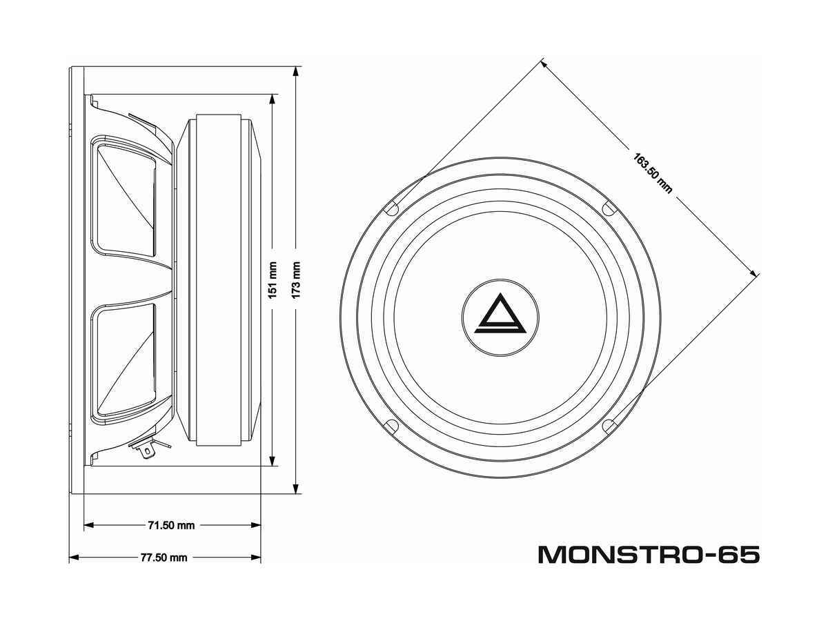 Aura MONSTRO-65, среднечастотные динамики (пара)