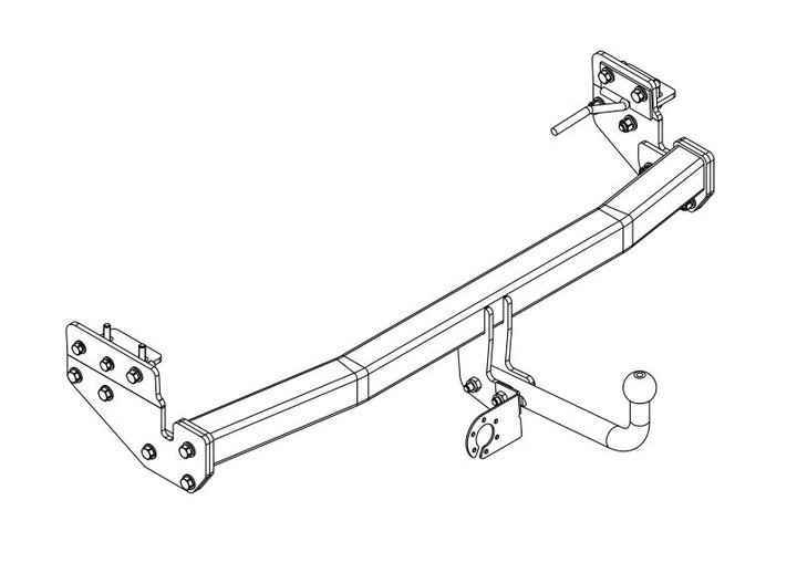Фаркоп AvtoS IF 01 для Infiniti FX 37 (2010-2014)/QX 70 (2014-...), условно съемный шар (тип A)