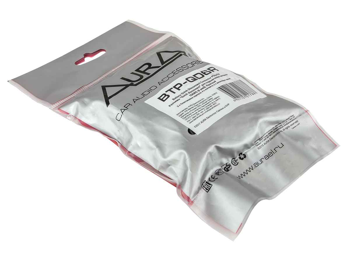 Aura BTP-QD6R Силовая клемма (Quick Disconnect), 10AWG/6мм2, красная