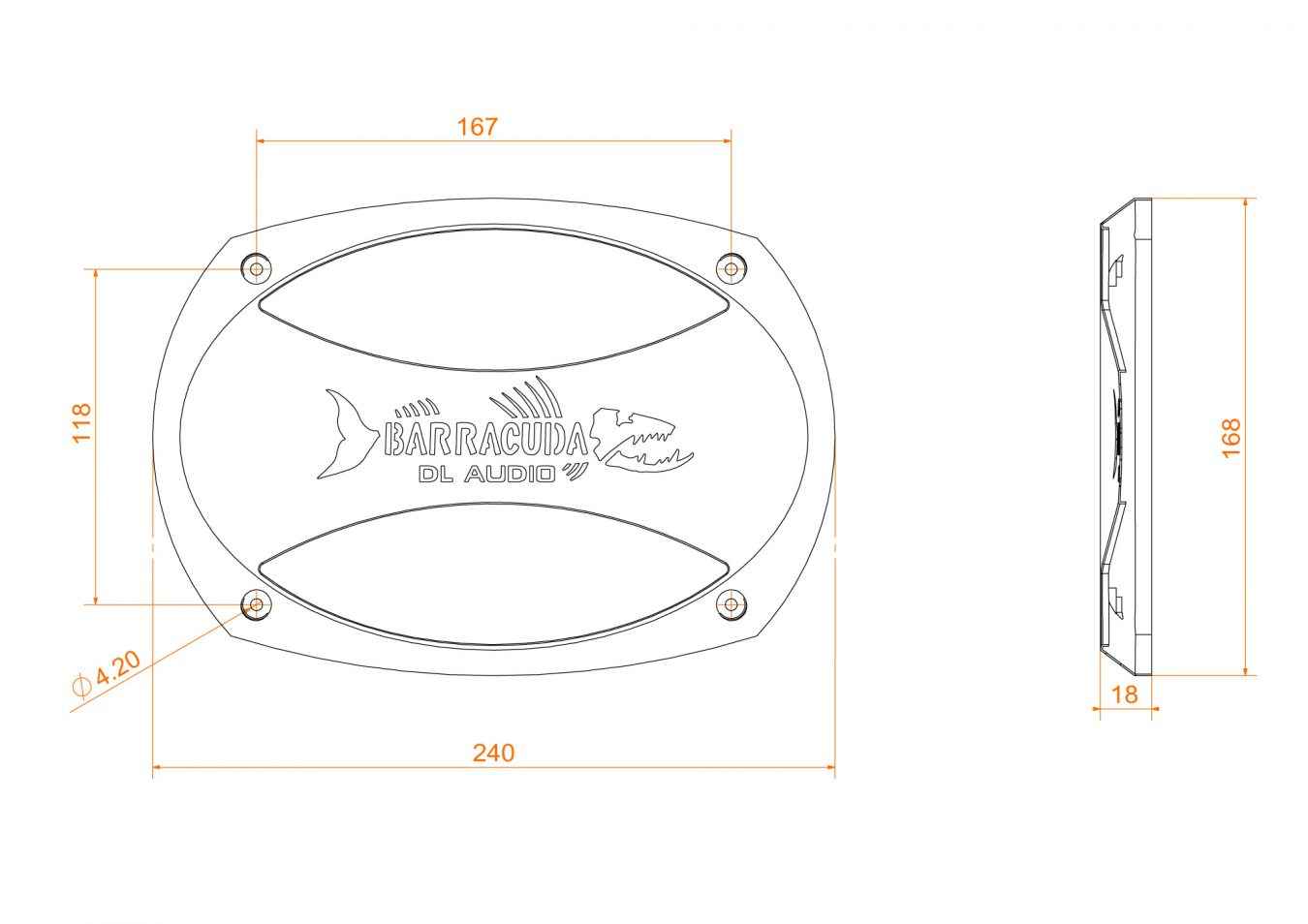 Защитная сетка DL Audio Barracuda 69 Grill Black