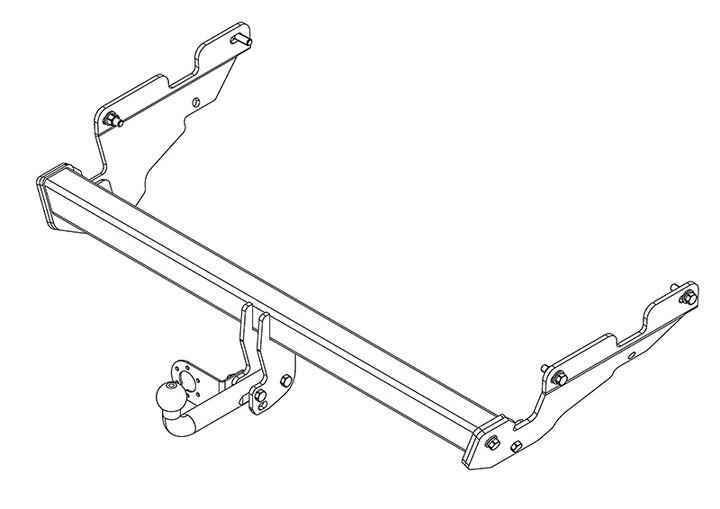 Фаркоп AvtoS MZ 01 для Mazda CX5 2011-2017 (+ электропакет), условно съемный шар (тип A)