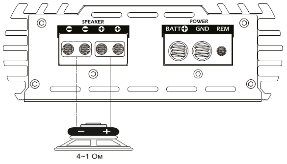 Alphard Magnum M800D подключение сабвуфера