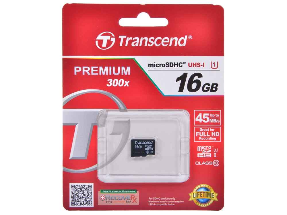 SDHC 16GB Transcend Class 10