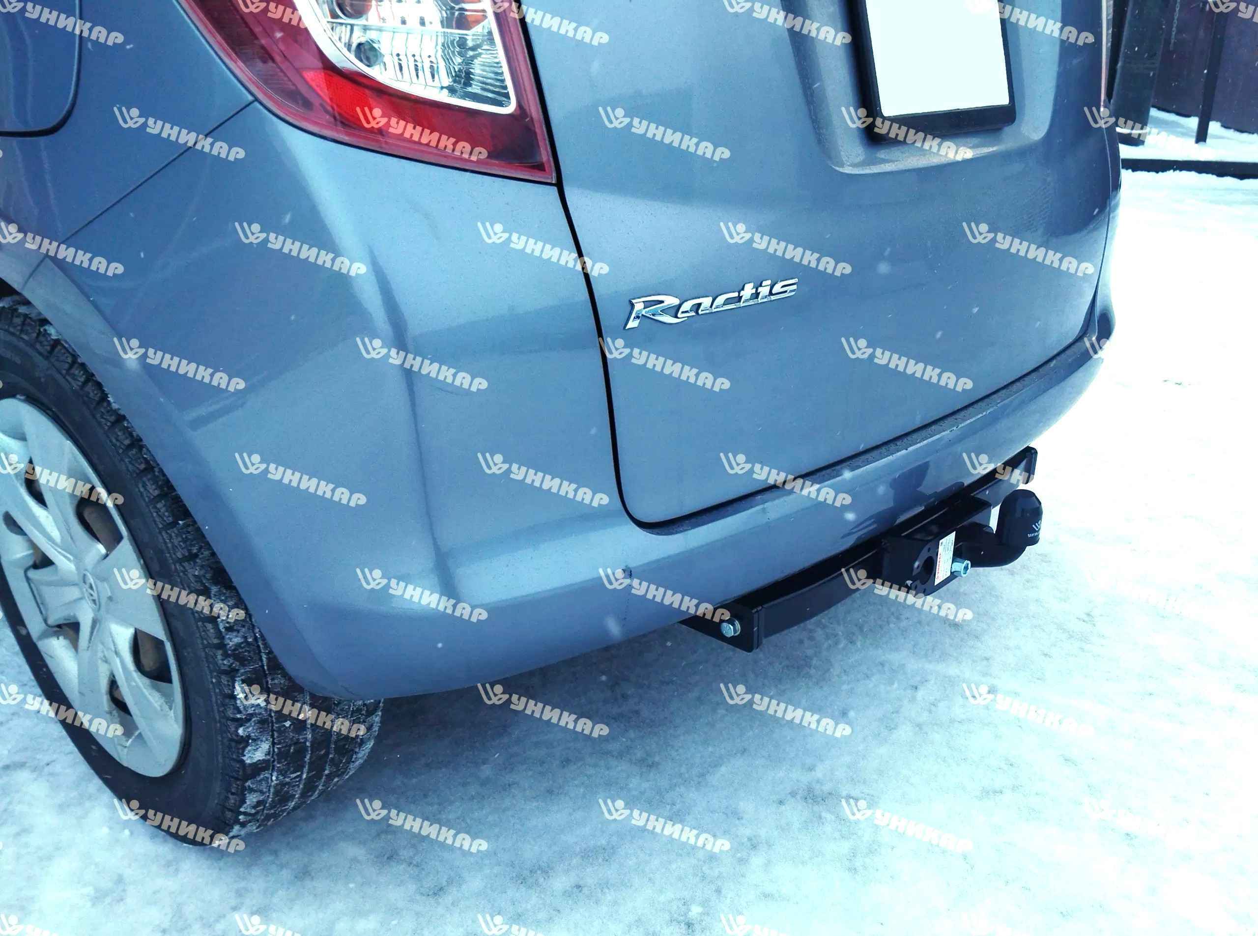 Фаркоп Уникар 01023А для Toyota Ractis I поколение 2005-2010, условно съемный шар (тип F)