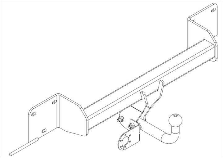 Фаркоп AvtoS BM-04 для BMW X1 (E84) 2009-2015, условно съемный шар (тип A)