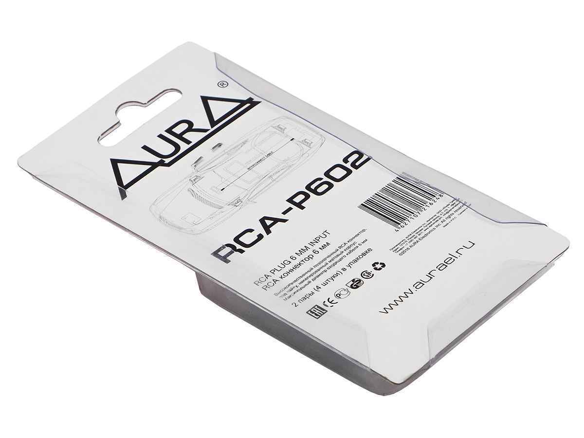Aura RCA-P602 RCA коннектор, 6 мм вход, (4 шт)