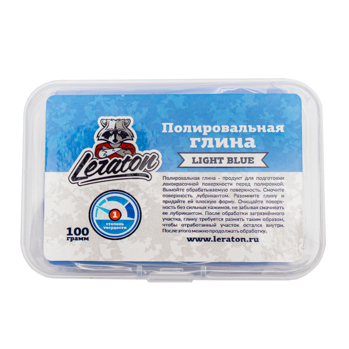 Неабразивная полировальная глина голубая LERATON CL1 100г.