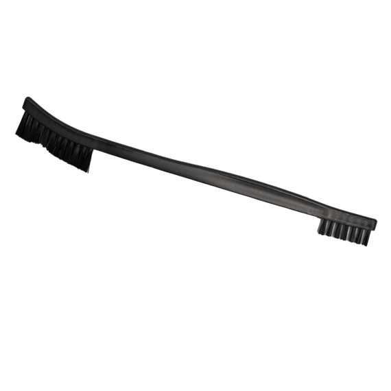 Мини щетка двухсторонняя жесткая, черная щетина LERATON BR16