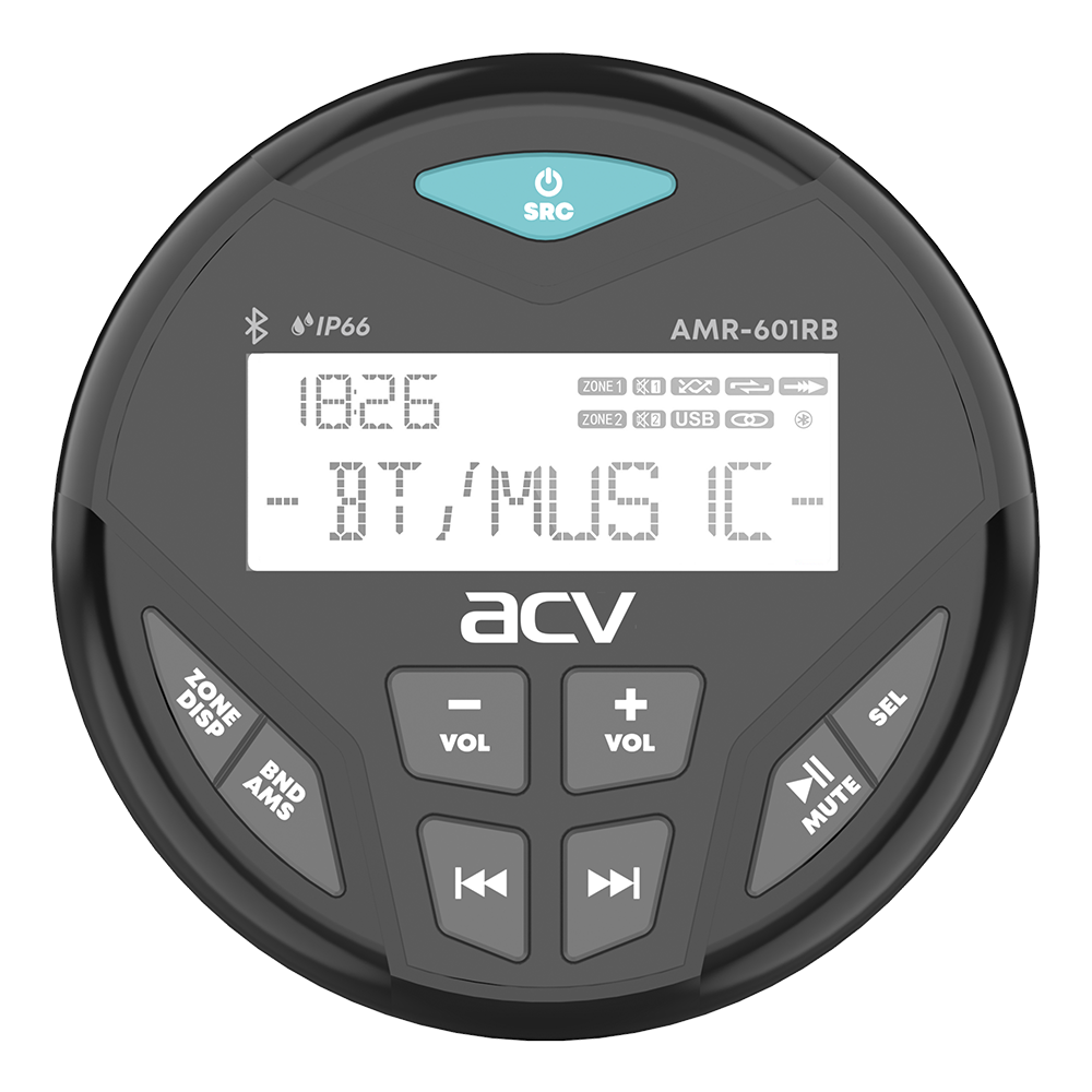 ACV MARINE AMR-601RB магнитола для морского транстпорта (черная)