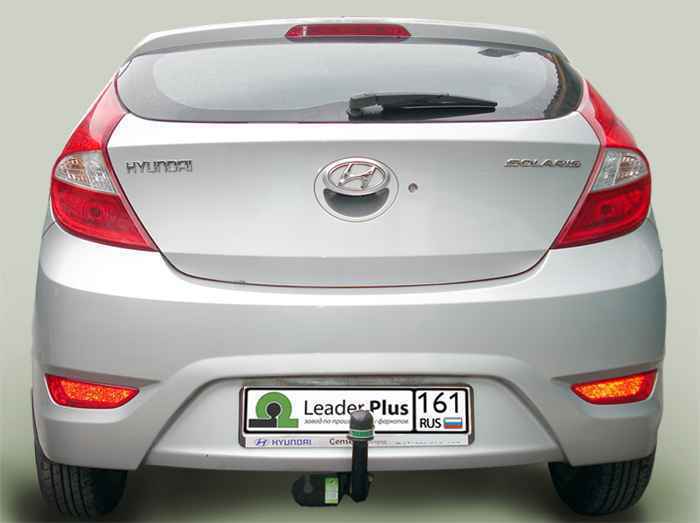 Фаркоп Leader Plus H219-A для Hyundai Solaris/ KIA Rio (седан, хетчбэк) 2010-2017, условно съемный ш