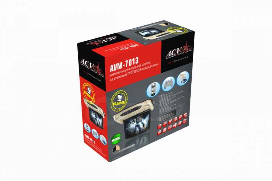 ACV AVM-7013BG+GR+BL потолочный монитор 13.3