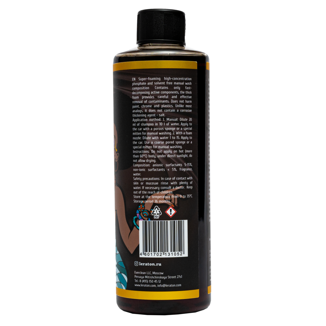 Шампунь для ручной мойки LERATON A3 Шоколадный орех (Choco nut) 473мл.