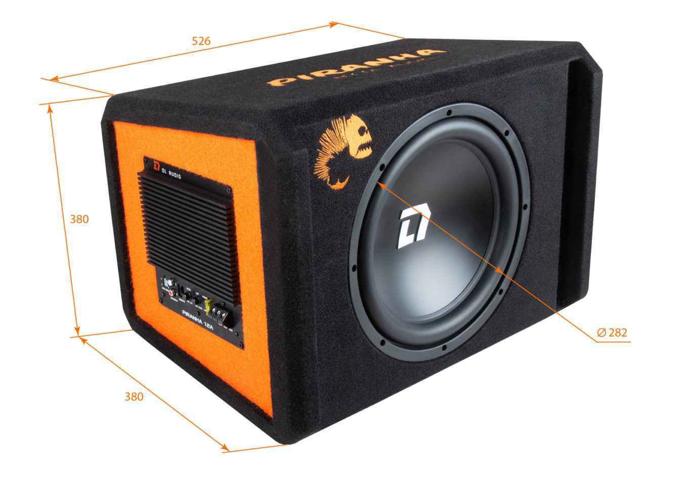 DL Audio Piranha 12A Black V.2 сабвуфер активный DL Audio Piranha 12A Black V.2 сабвуфер активный