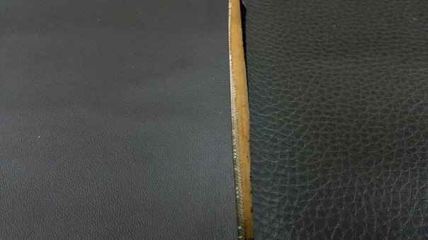 Эко кожа самоклеющаяся, черная, мелкий рисунок, Турция