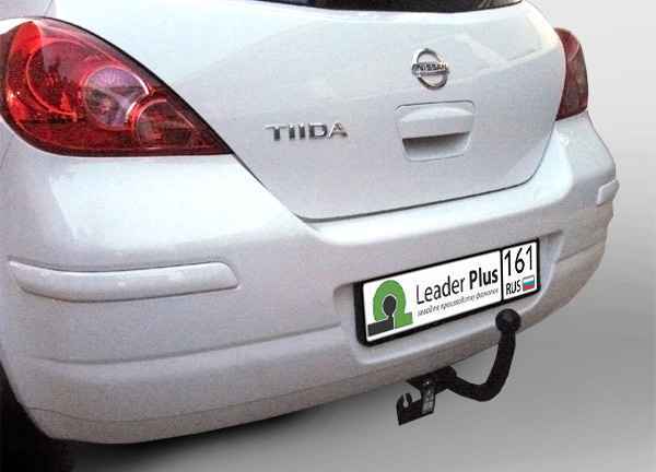 Фаркоп Leader N114-A для Nissan Tiida (C11) хетчбэк 2007-2014, условно съемный шар (тип A)