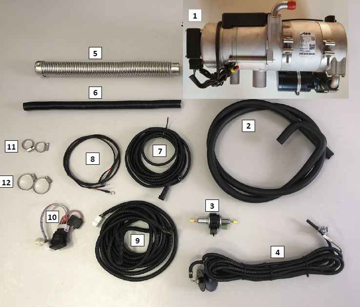 A100 HYDRO D10 (12В дизель, 10 кВт) предпусковой подогреватель